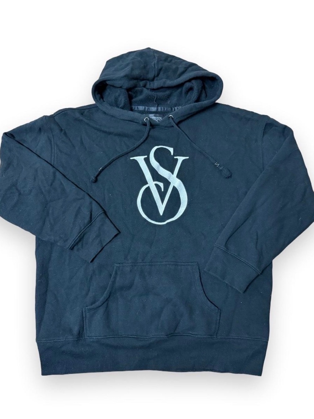 Victoria's Secret Navy Pullover Hoodie with Light Logo